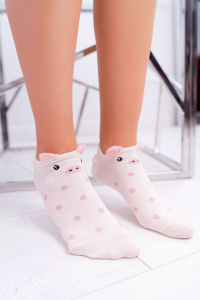 Women's Foot Socks Piggy Pink