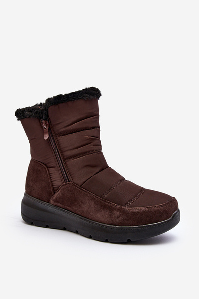 Women's Snow Boots With Lacing D.Franklin DFSH370006 Brown