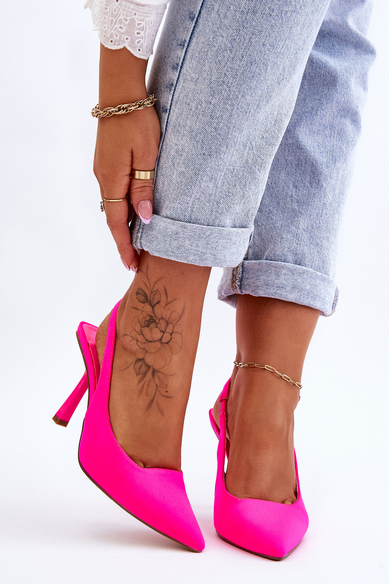 Neon pointed outlet heels