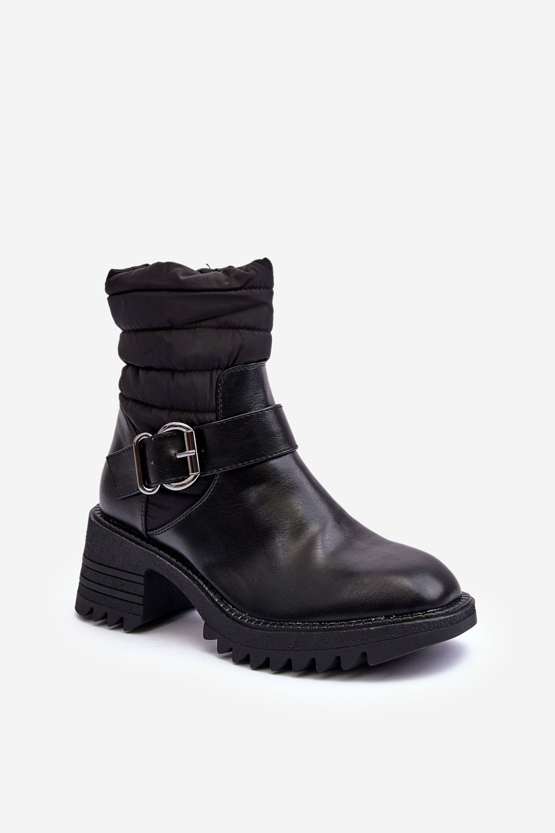 Black arctic biker clearance boots