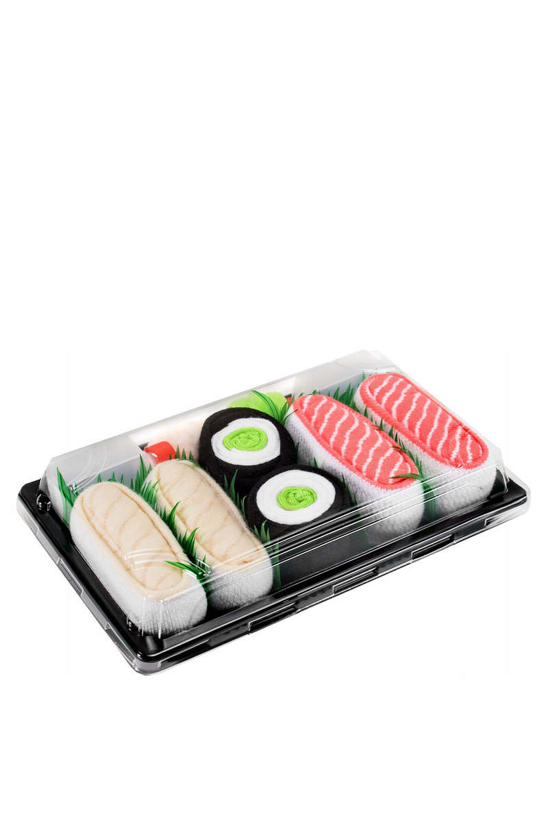 Rainbow Socks Sushi 3 Pairs Butterfish Maki Cucumber Salmon - 