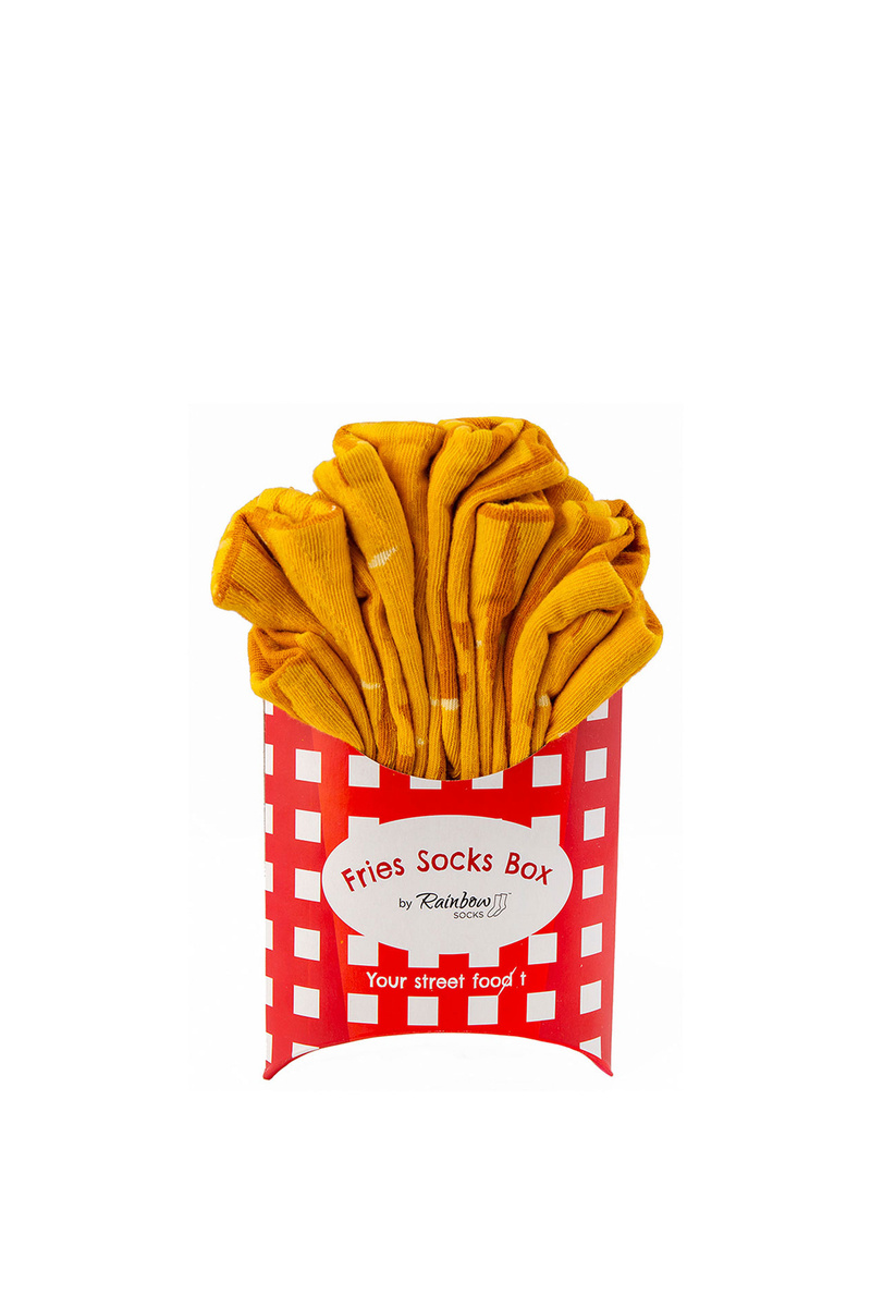 Rainbow Socks Takeaway Burger Fries 4 Pairs - 