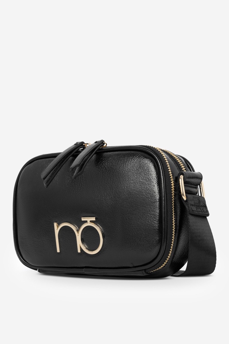 Black shiny crossbody online bag