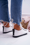 Women's Sneakers White Black Strap Nigrid2