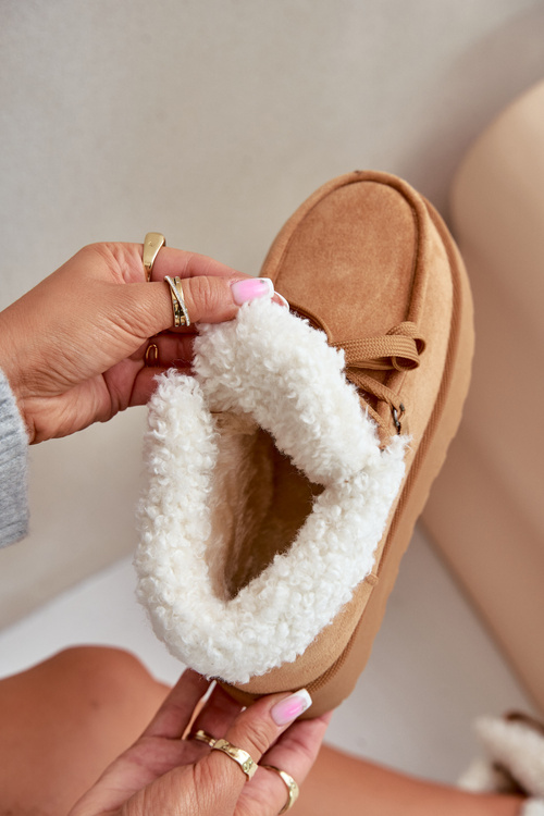 Womens Snow Boots On Platform With Fur Type Branek Camel Ciabellae