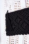 Macrame Messenger Bag BRUNO ROSSI Black