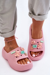 Soft Women's Foam Slippers with Decorations Pink Lorie
