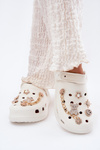 Women's Foam Slippers With Clips White Linaviela