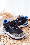 Children's Sport Shoes Black and Blue Linen