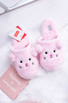Women's SOXO Mouse Slippers with Ears Pink