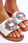 Women's Fashionable Sandals With Decoration White Halsey