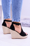 Black Suede Ankle Sandals Sunlast