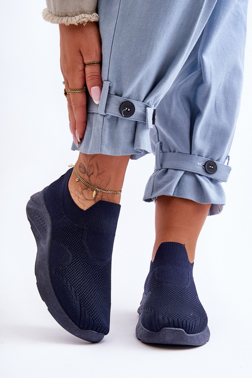 Women's Slip-On Sports Shoes Navy Claris