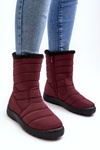 Women's High Padded Snow Boots Burgundy Luxina