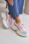 Damskie Sneakersy Masywna Platforma Sznurowane Multikolor Nevela