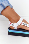 Foam Sandals On A Platorm Big Star HH274A087 Black-White