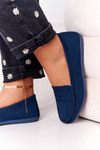 Women's Suede Moccasins Big Star HH274663 Navy