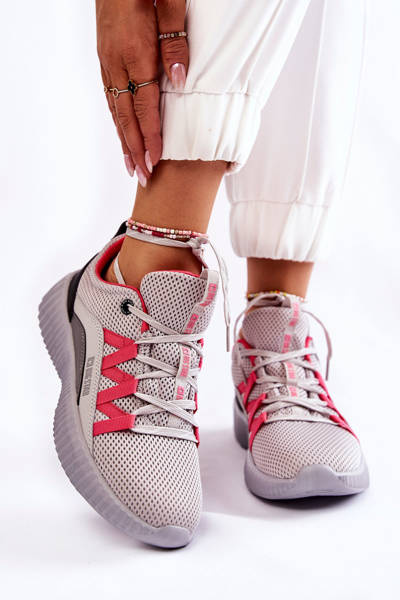 Buty Sportowe Sneakersy Damskie Szare Big Star KK274060