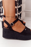 Braided Wedge Sandals Big Star FF274750 Black