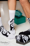 Rainbow Socks With Animal Motifs Zebra Panda Black And White 2 Pairs