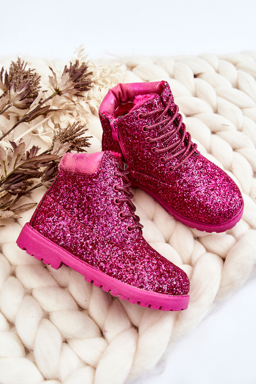 Children's Insulated Glitter Boots Fuchsia Mermaid