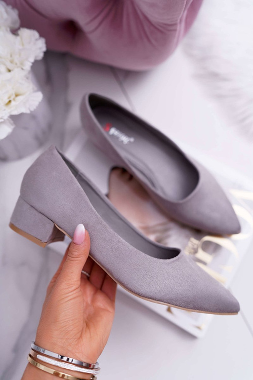 Classic Suede Grey pumps Rheya