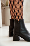Elegant Warm Women Boots Made Of Natural Leather Black Vinceza 77106