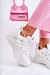 Sportowe Buty Sneakersy Damskie Białe Daren