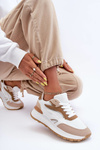 Women's Platform Sports Shoes White-Beige Henley