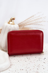 Lacquered Ladies Wallet With Embossing Red Rivonna