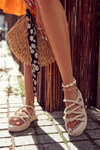 Women's Comfortable Sandals Braided Beige Maurice