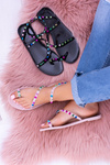 Pink Elegant Slip-on Women's Gennaro Studded Sandals