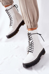 Women's Biker Boots White Corydon