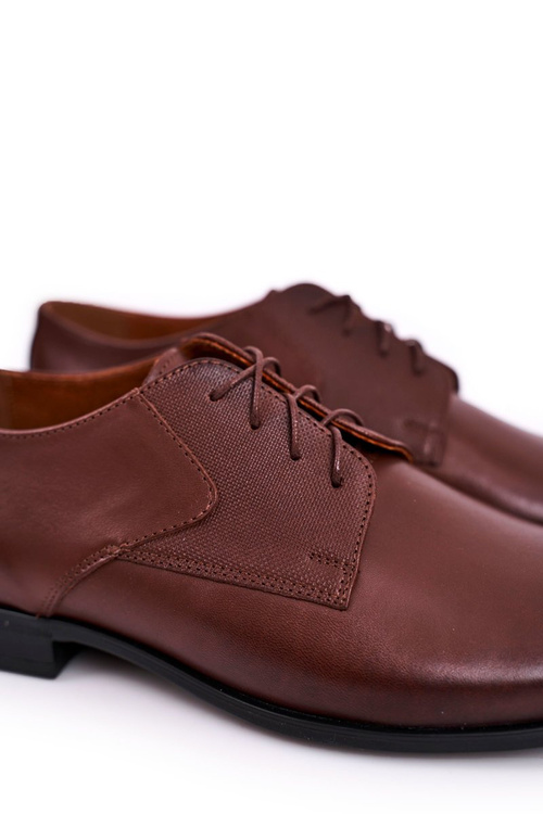 Męskie Skórzane Mokasyny BEDNAREK Brązowe