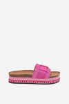 Women's Platform Slippers With Decoration Fuchsia Daphira
