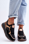Fashionable Leather Women's Sports Shoes Black Calarene