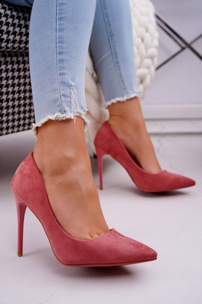 Women's Pink Suede Betty Stilettos