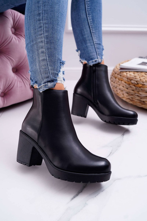 Women's Stiletto Boots Black Veba