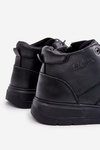 Sneakersy Botki Skórzane Ocieplane Na Zamek Męskie Czarne Lee Cooper  LCJ-24-33-2913