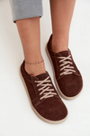 Barefoot Type Sneakers Made of Natural Suede Zazoo 314 Chocolate