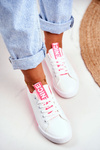 Women's Sneakers Classic White-Neon Pink Ville