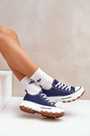 Low Women's Sneakers On Platform Navy Aradwin