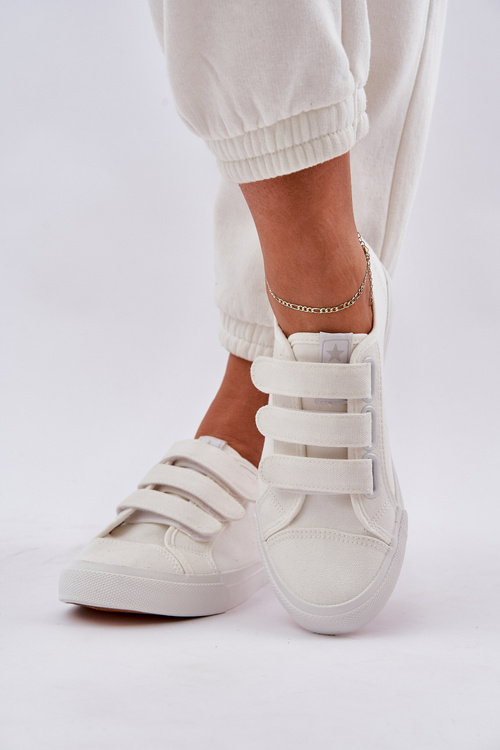 Youth Low Velcro Sneakers White Dilan