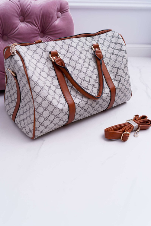 Women's Large Chest Bag Brown and Beige