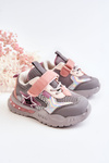 Children's Light Sport Shoes Grey-pink Mobby