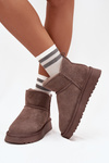 Snow boots made of natural suede lined with fur Vinceza 97961 brown