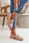 Women's Moccasins With Decoration Eco Leather Beige Tialorae