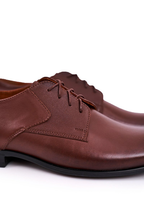 Męskie Skórzane Mokasyny BEDNAREK Brązowe