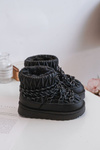 Children's Insulated Snow Boots With Thick Fur Black Nastira
