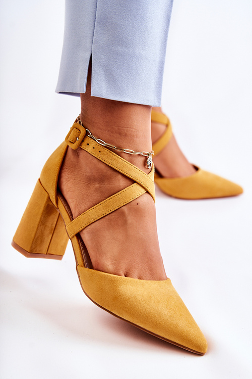 Fashionable Sandals On A Bar Yellow Sinari